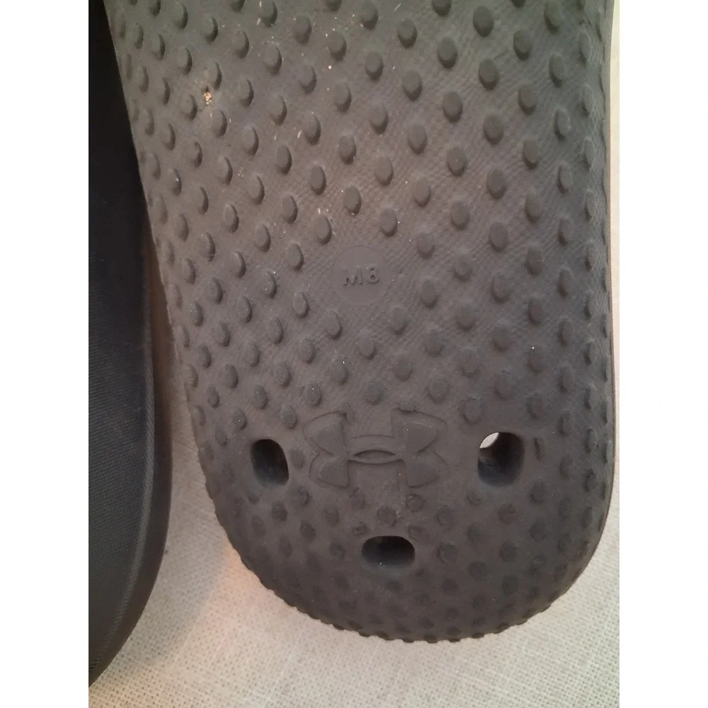 Under Armour Locker IV Mens Black Athletic Shower Slides Sandals Size 8 1287325